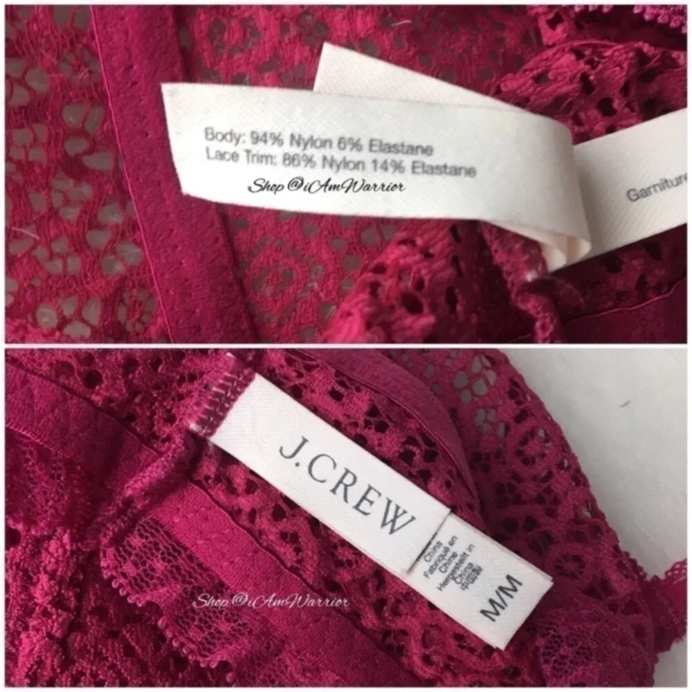 J.Crew NWT raspberry pink lace bralette *shop@iamwarrior